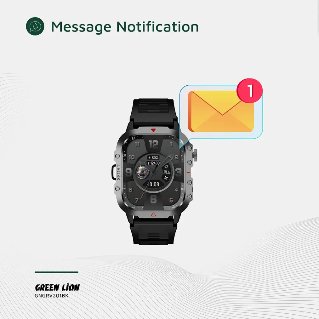 Green Lion Gravix Smart Watch – Black-2